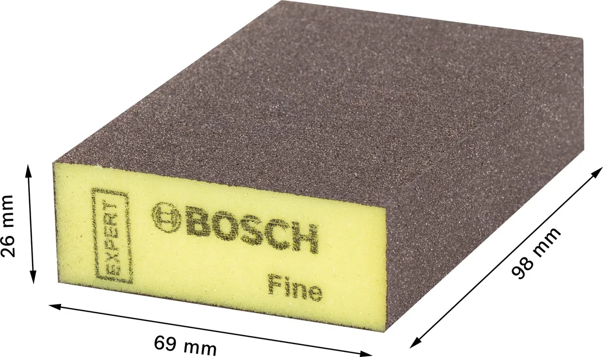 Bosch 1x Blocchi Expert S471 Standard (69 x 97 x 26 mm, Grana Fine, Accessorio Levigatura Manuale), Marrone, 1 x S471 Standard