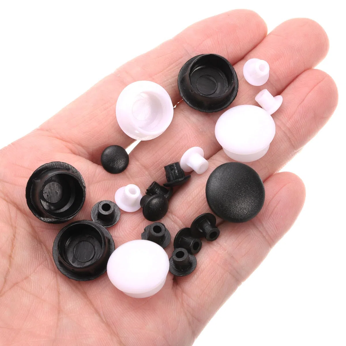 QUARKZMAN 100pz Tappi per Fori di Vite, 10mm(3/8") Dia Tappo Rotondi da Inserire a Pressione in Plastica Ripiani per Mobili Armadietti Credenze, Marrone Rosso