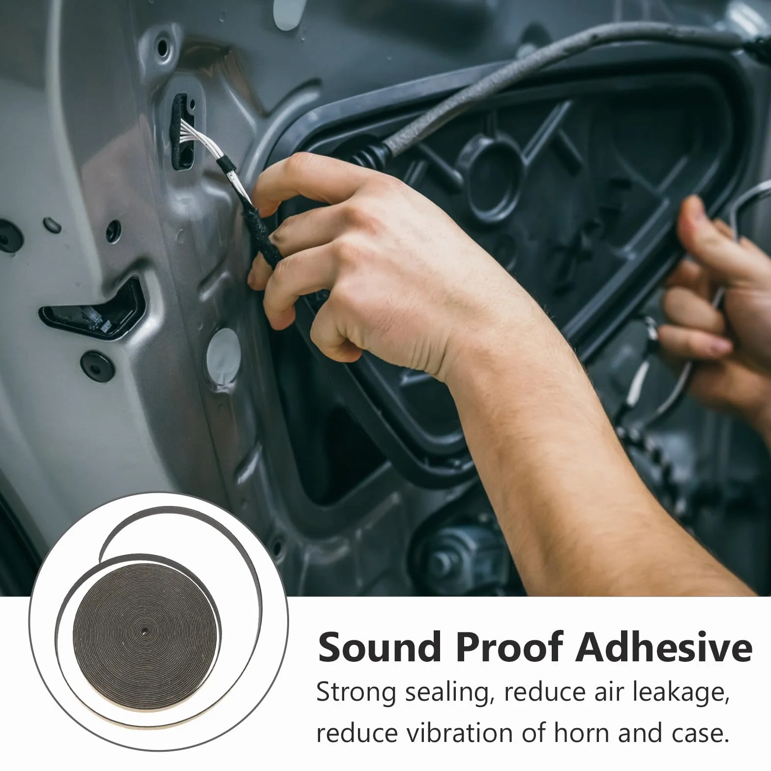 Nastro Sigillante per Altoparlanti 12 MM Striscia di Schiuma Adesivo per Guarnizione e Isolamento Acustico in Casse Audio e Altoparlanti Woofer