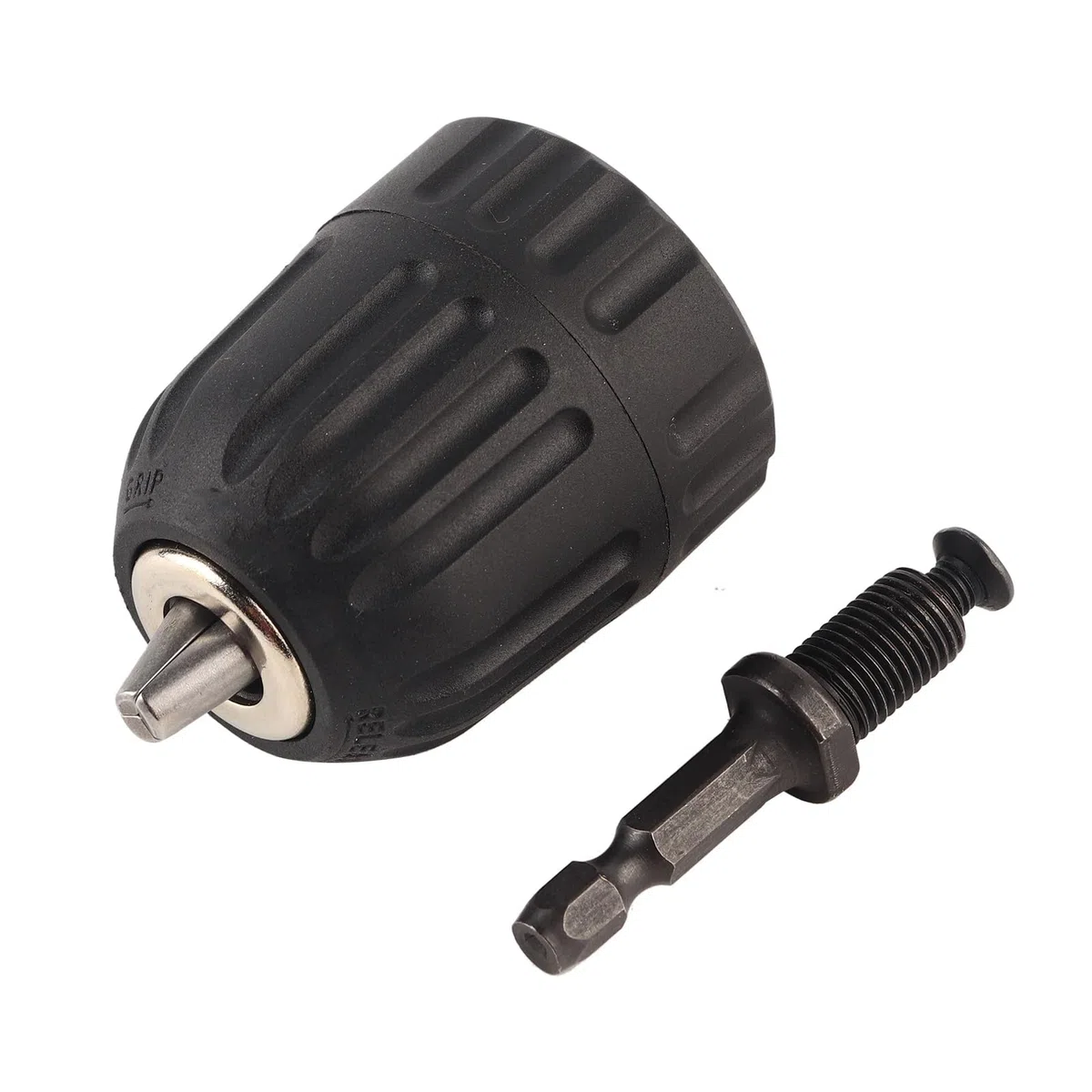 Mandrino per Punta da Trapano Senza Chiave 3/8 24UNF, Mandrino Adattatore con Codolo Esagonale, Veloce e Stabile con Esagono da 1/4, Ideale per Caricare Trapano