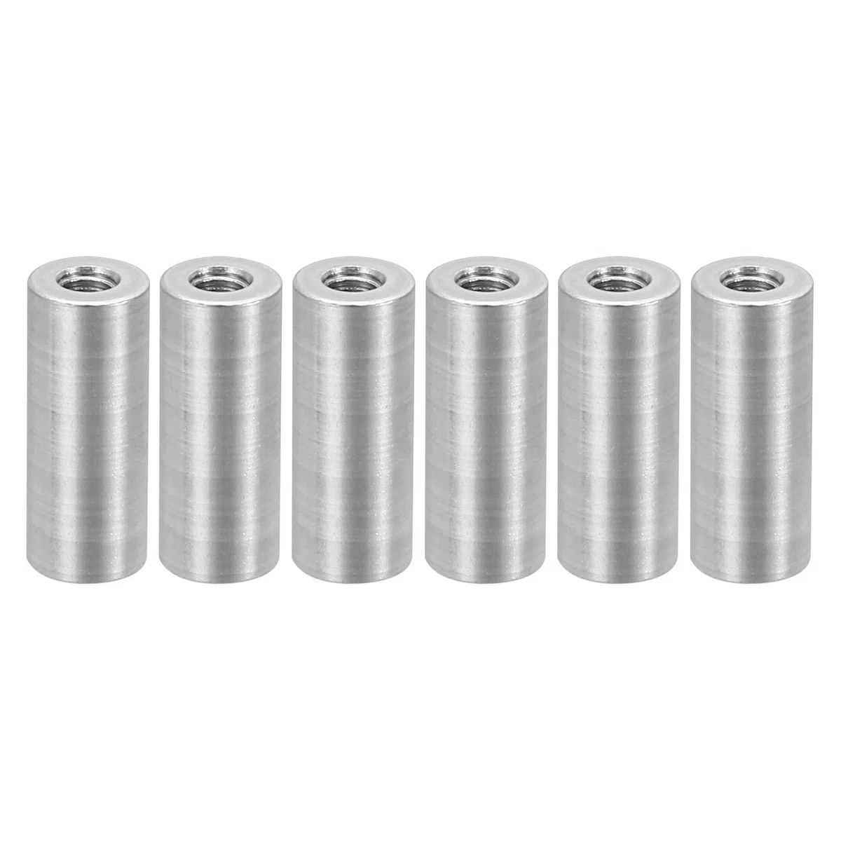 PATIKIL Distanziatori in Alluminio M3, 6pz Distanziatore Metallo Alluminio 3mm ID x 6mm OD x 15mm L Spacer Filettato Vite Standoff Rotondo per Auto RC Droni Scheda Madre, Argenteo