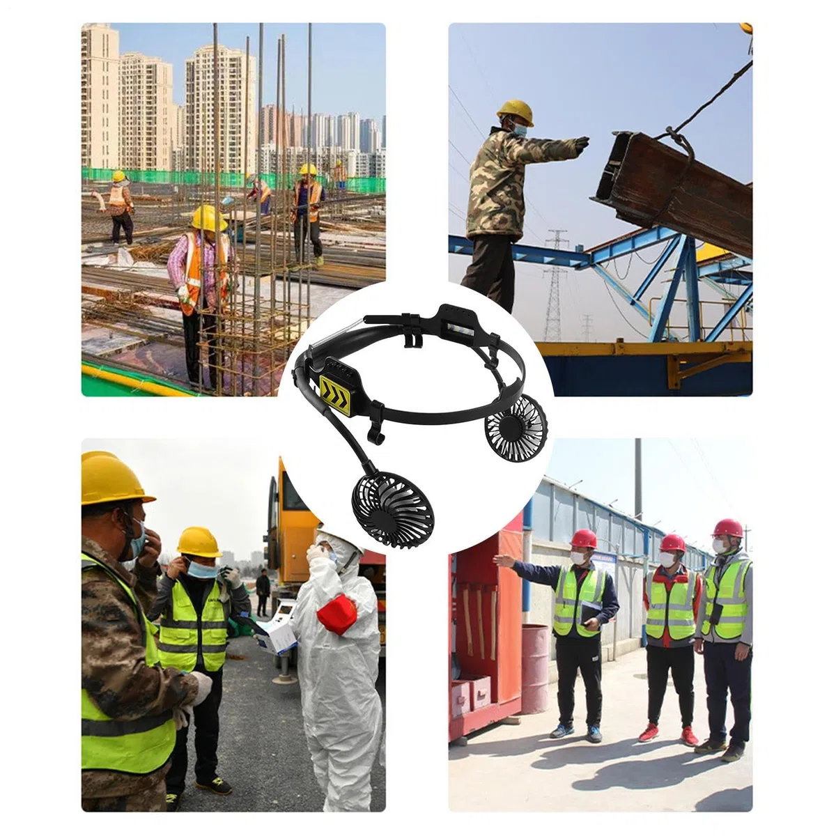 Ventilatore Per Casco | Ventola Regolabile per Elmetti a 3 Velocità,Dispositivo Rinfrescante con Luce Notturna per Attività Esterne Lavoratori Ciclismo