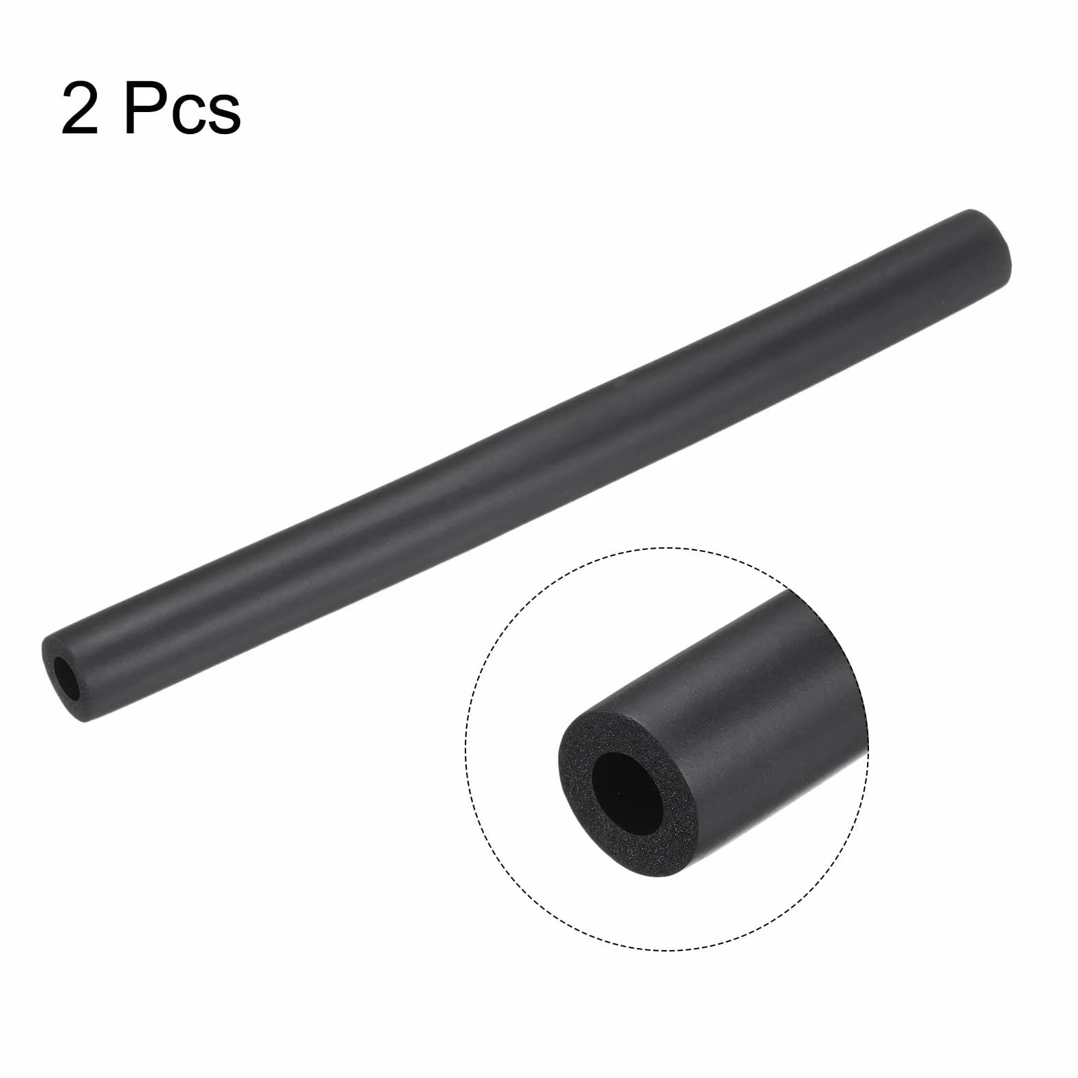 QUARKZMAN 2pz 10" Tubo Isolante per Tubi 10"mm ID 20mm OD Tubo in Schiuma per Supporto Impugnatura, Nero