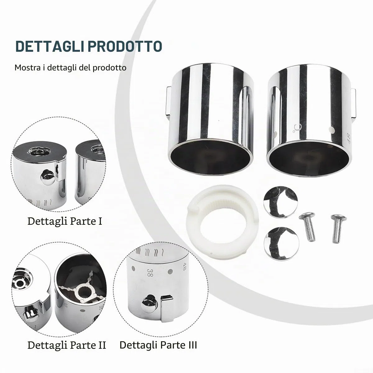 2 Pezzi Maniglie Rubinetto in Plastica per Doccia e Vasca Rubinetto Maniglie Caldo e Freddo Sostituzione Rubinetti Maniglie Cucina e Bagno Accessori