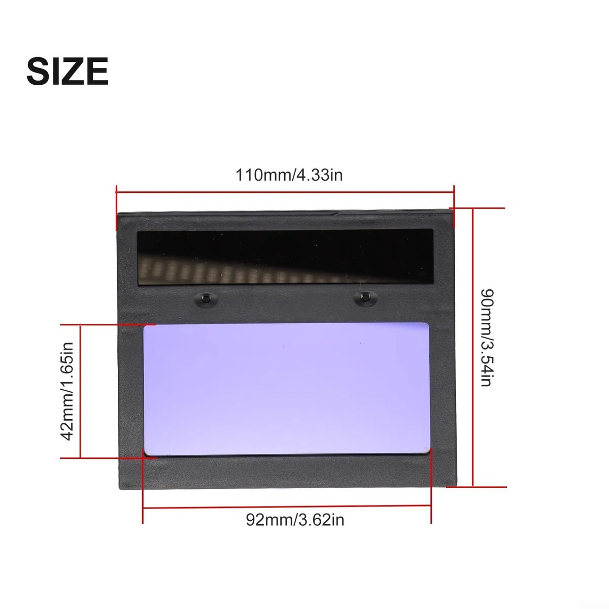 Filtro solare auto oscurante per saldatura con schermo LCD e paralume regolabile DIN9-DIN13, protezione per gli occhi ad alta definizione per caschi da saldatura, risposta rapida 1/10000s, protezione