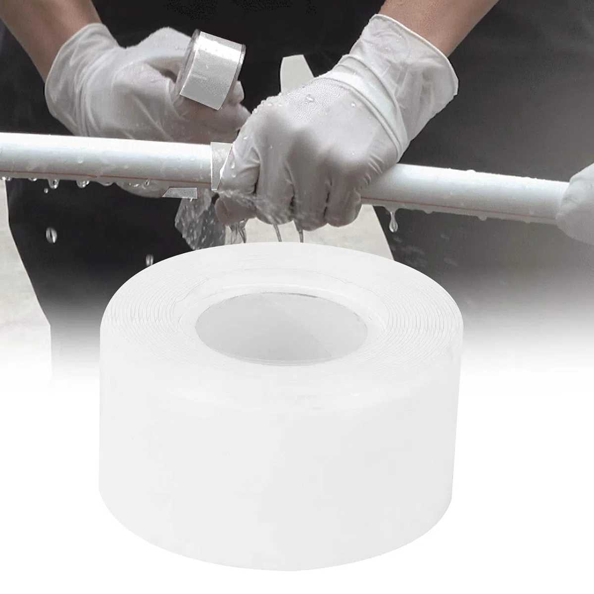 Nastro Impermeabile Nastro in Gomma Siliconica Nastro Sigillante per Riparazioni Idrauliche di Perdite di Tubature Dell'acqua di Emergenza, Strisce Sigillanti per WC Nastro Sigillante per Controsoffit