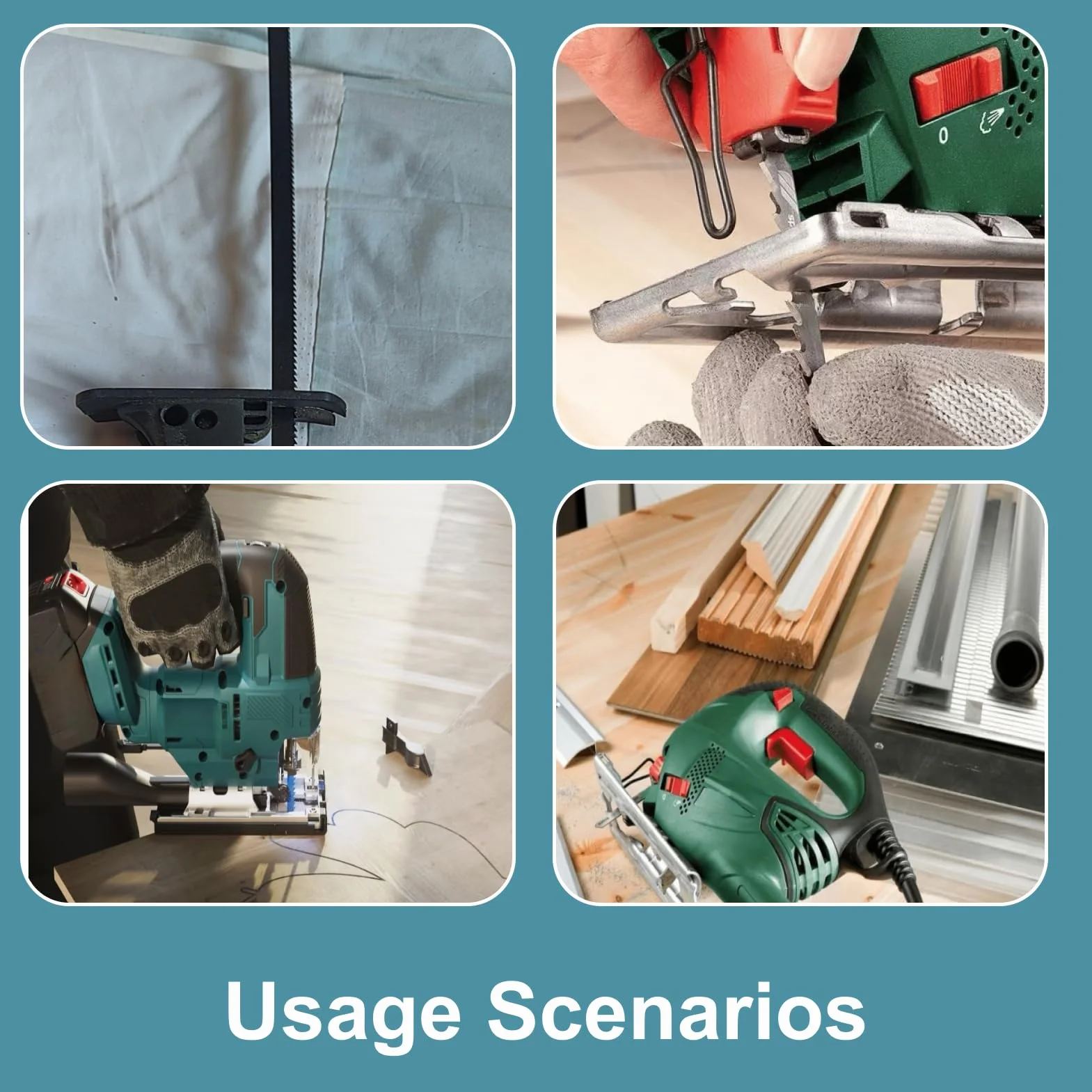 Set Di Lame Seghetto Alternativo 250mm T225B Lame Seghetto 2 Pezzi Attacco a T Universale, Lame per Legno, Plastica e Metalli Sottili, Ricambi Seghetto Alternativo Universali